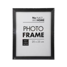 Picture Frame - Black Plastic, Size 20x25cm